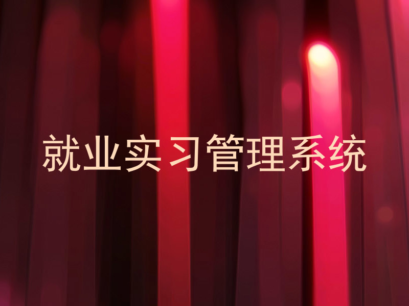 就业实习管理系统