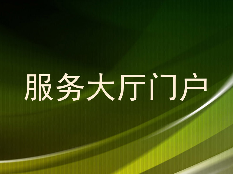 服务大厅门户