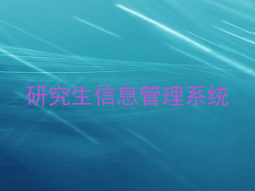 研究生信息管理系统