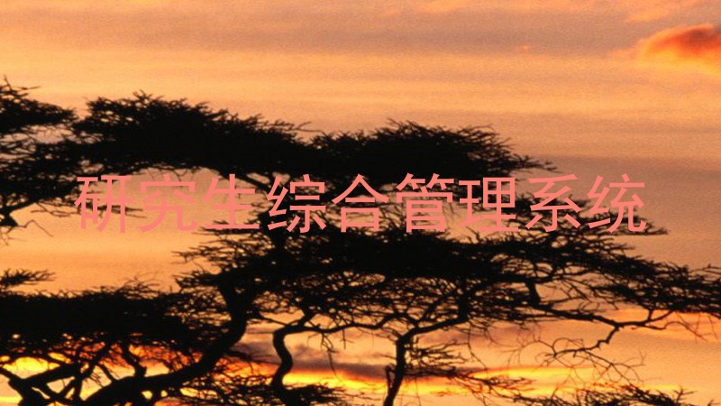 研究生综合管理系统