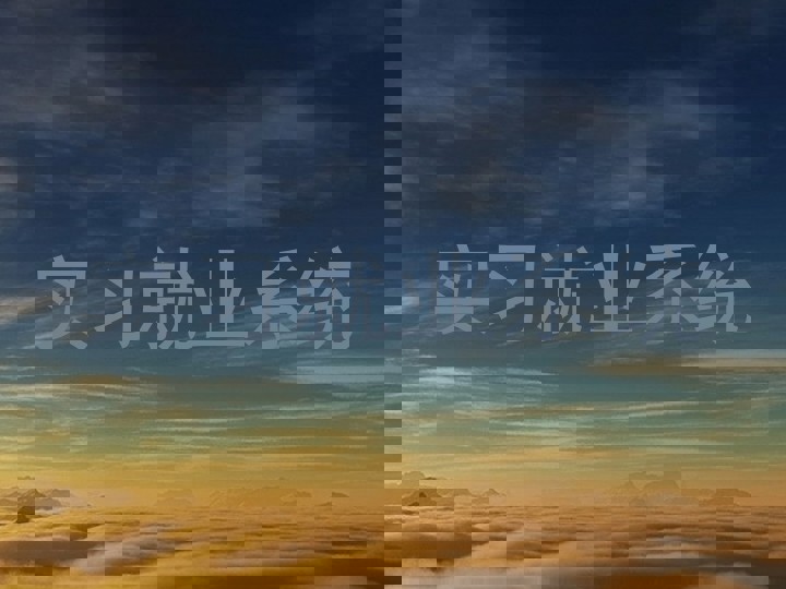 实习就业系统