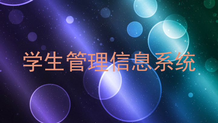 学生管理信息系统