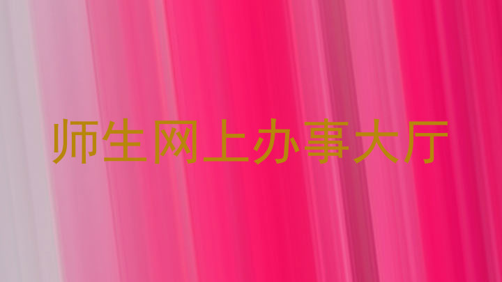 师生网上办事大厅