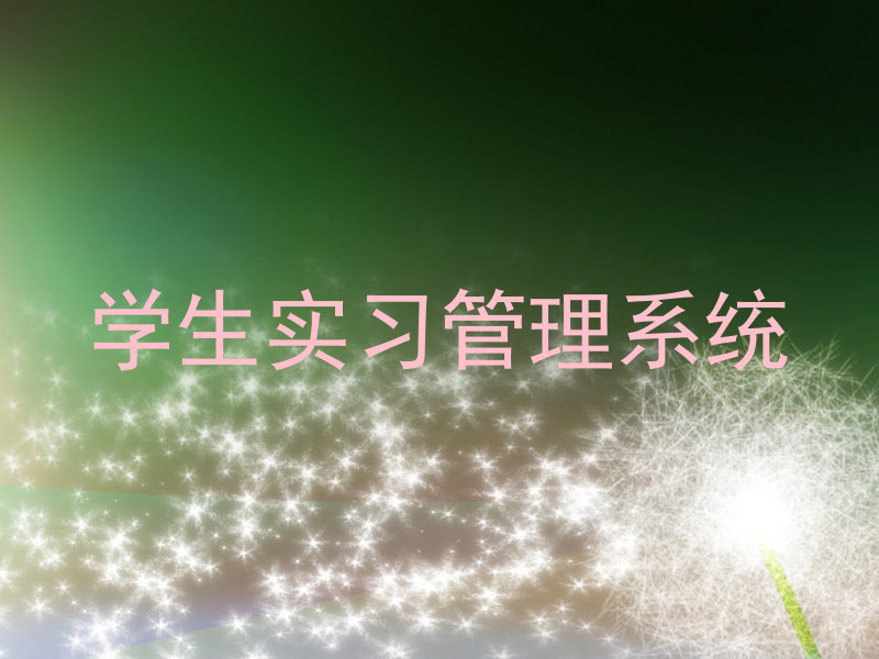 学生实习管理系统