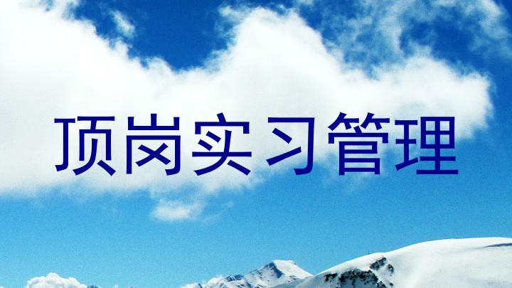 顶岗实习管理