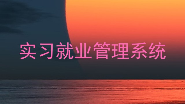 实习就业管理系统