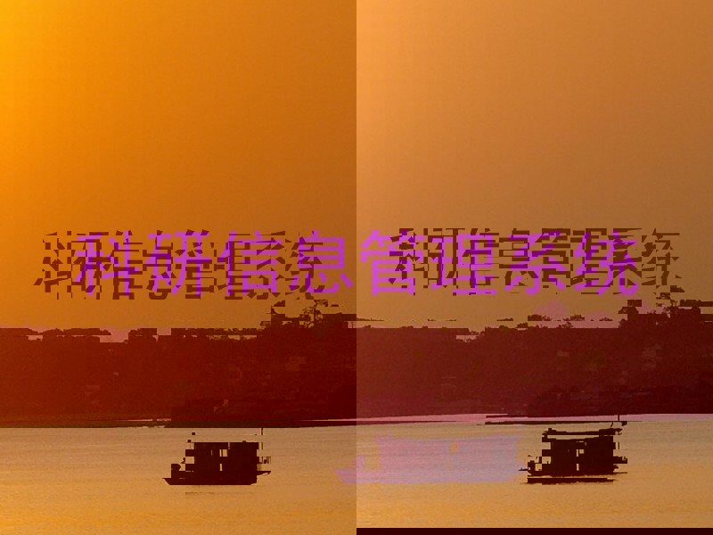 科研信息管理系统
