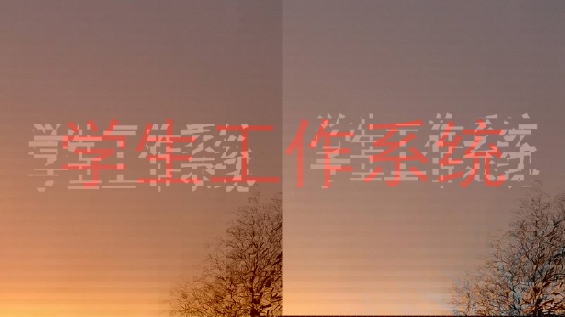 学生工作系统