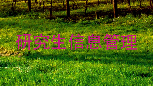 研究生信息管理
