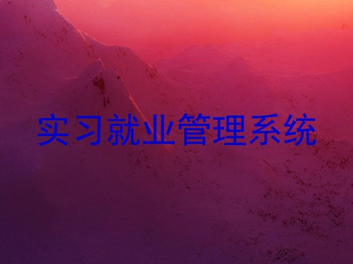 实习就业管理系统