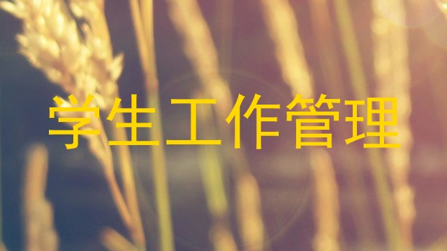 学生工作管理