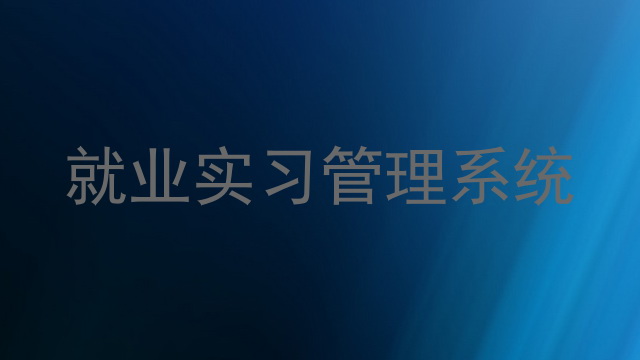 就业实习管理系统