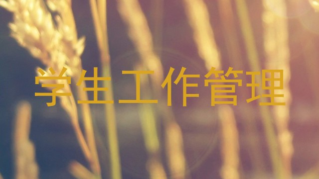 学生工作管理