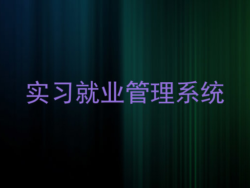 实习就业管理系统