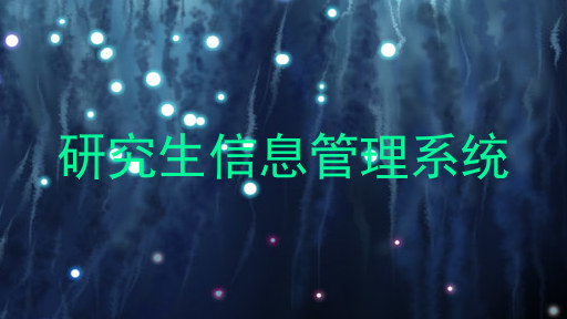 研究生信息管理系统