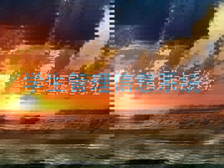 学生管理信息系统