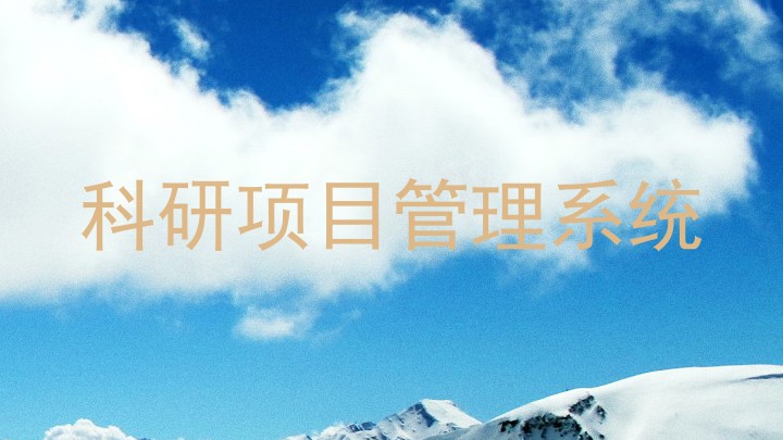 科研项目管理系统