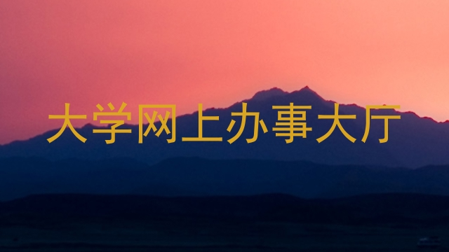 大学网上办事大厅