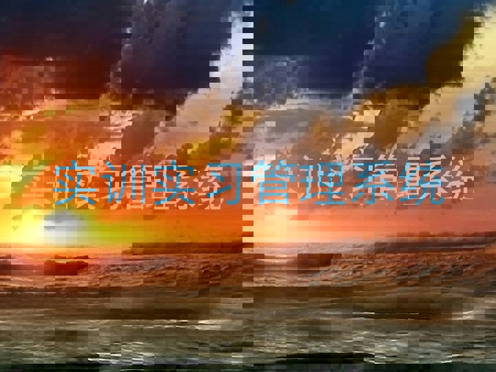 实训实习管理系统