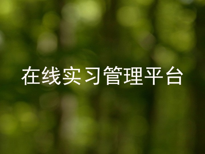 在线实习管理平台