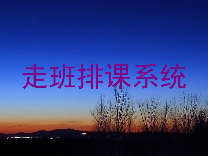 走班排课系统
