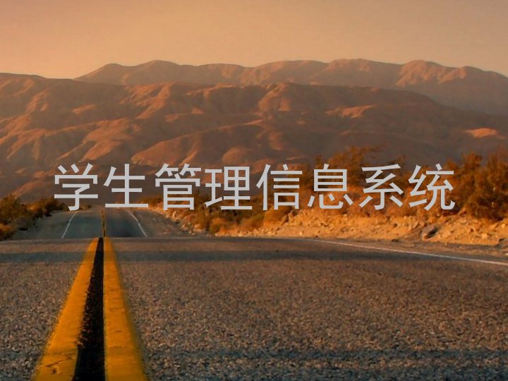 学生管理信息系统