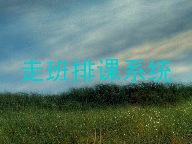 走班排课系统
