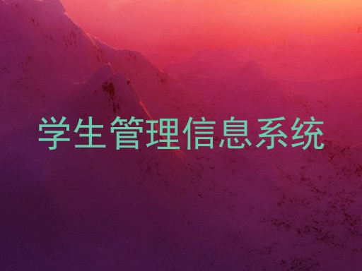 学生管理信息系统