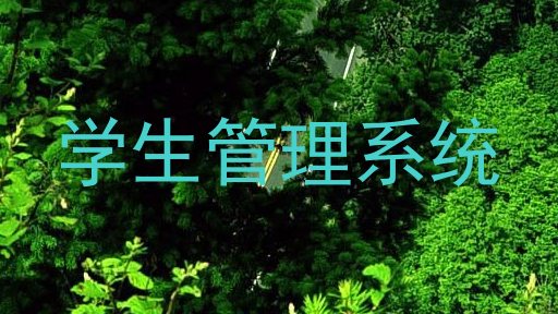 学生管理系统