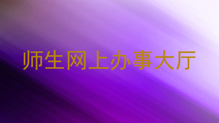 师生网上办事大厅