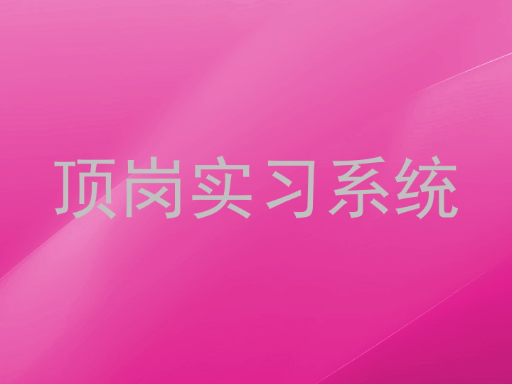 顶岗实习系统