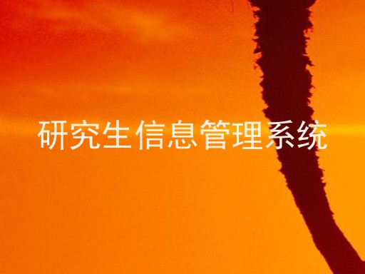 研究生信息管理系统