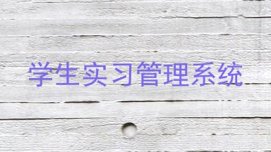 学生实习管理系统
