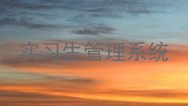 实习生管理系统