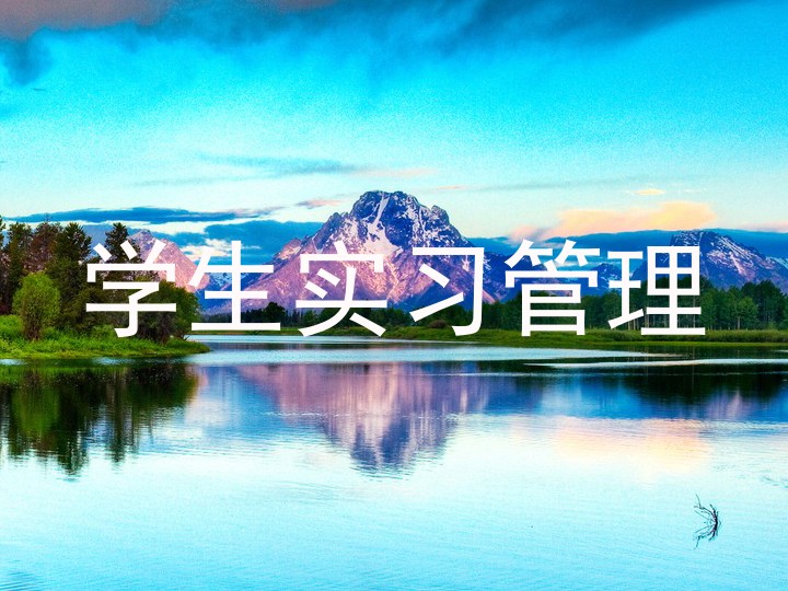 学生实习管理