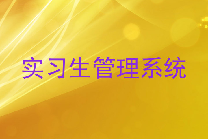 实习生管理系统