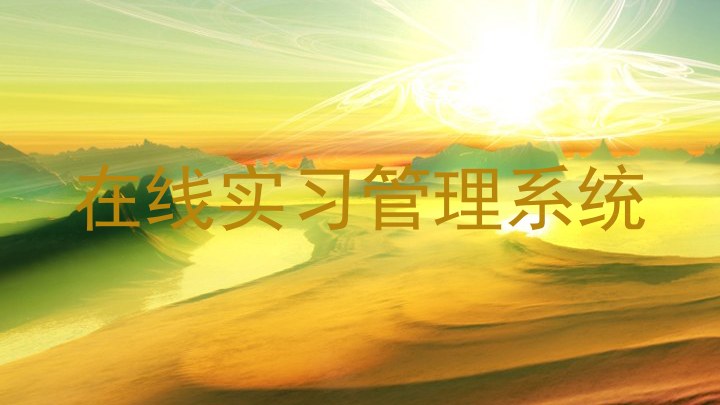 在线实习管理系统