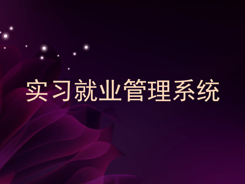 实习就业管理系统