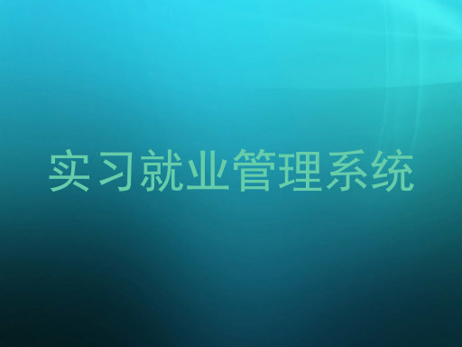 实习就业管理系统