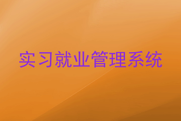 实习就业管理系统