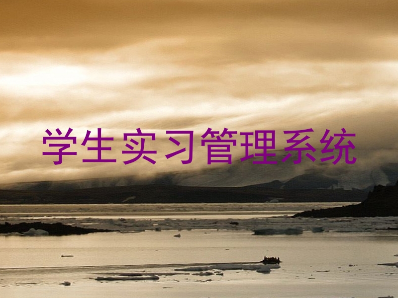 学生实习管理系统