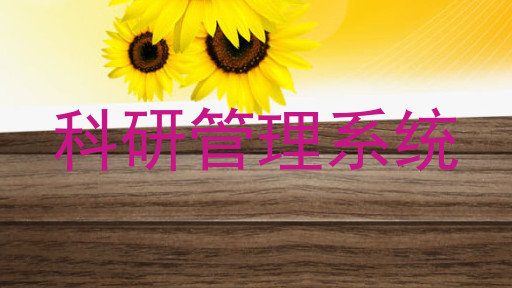 科研管理系统