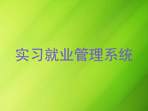 实习就业管理系统