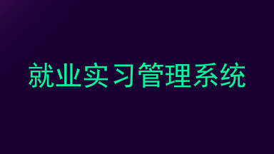 就业实习管理系统