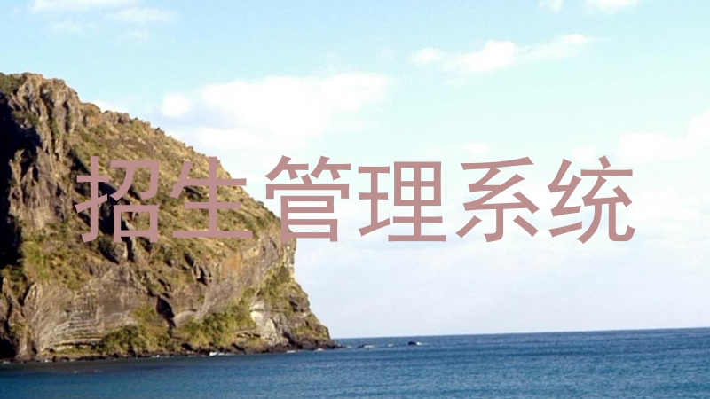 招生管理系统