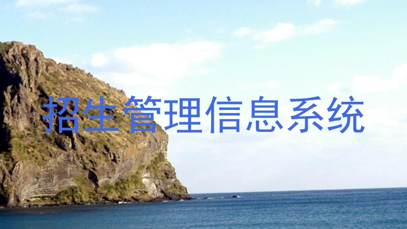 招生管理信息系统