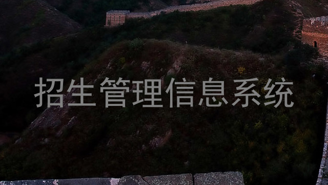 招生管理信息系统