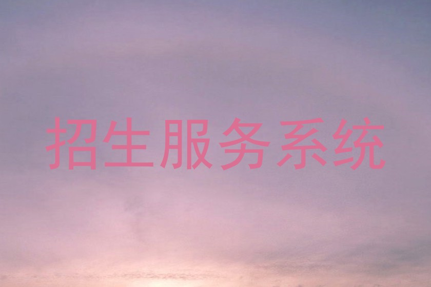 招生服务系统