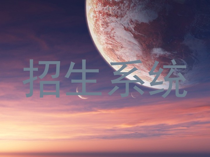 招生系统