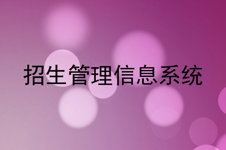 招生管理信息系统